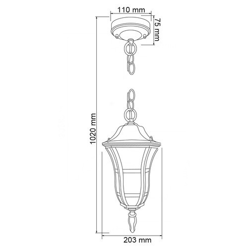 Lampara De Techo Pendantee27 51.6w Roma Ii Bronce Tecnolite Color Marrón