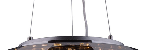 Imagem 5 de 8 de Lustre Soho Cristal E Vidro 28 Cm Ambar, Cobre Ou Cromado