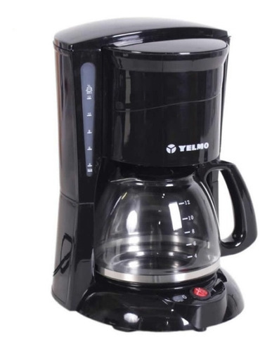 Imagen 2 de 2 de Cafetera Yelmo CA-7108 semi automática negra de filtro 220V