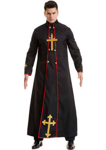 Disfraz Cosplay De Uniforme De Sacerdote De Halloween Hombre
