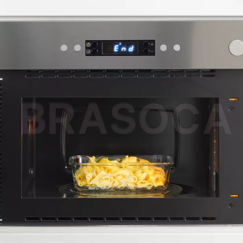 Kit Jogo 4 Potes Vidro Alimentos Microondas Freezer Comida