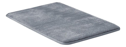 Alfombra De Baño De Terciopelo Absorbente Gris 40x60cm