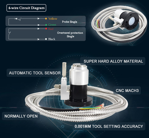 Sensor De Contacto Sonda Cero Z Router Fresadora Cnc