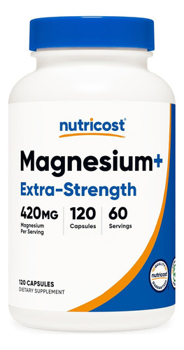 Nutricost Glicinato De Magnesio 420 Mg, 120 Capsulas - 60 P