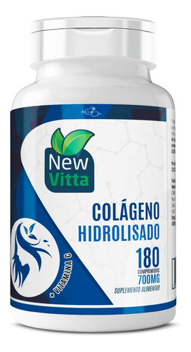 Colágeno Hidrolisado + Vitamina C 700mg 180cpr New Vitta