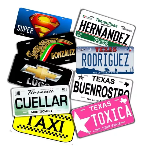 Placas para vehículos personalizadas 