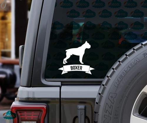 Carro Sticker Perro Boxer