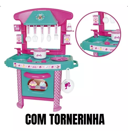 Cozinha Infantil Barbie Cheff Cotiplás 2228 com Acessórios