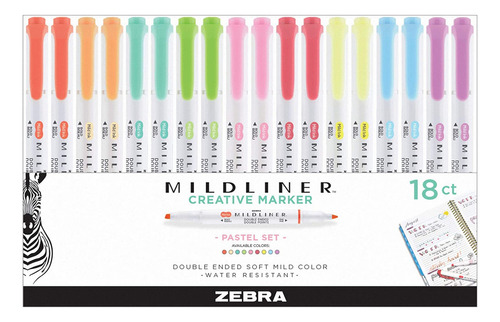 Zebra Pen Mildliner Highlighters, Double Ended Highlighter,