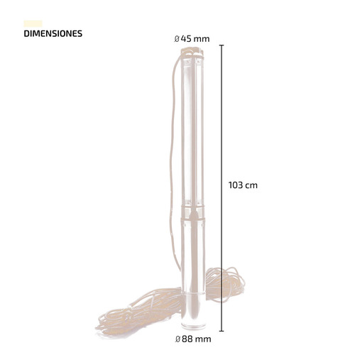 Imagen 3 de 8 de Bomba Sumergible Pozo Napa 4 PuLG 1,5 Hp 6500l Tablero Cable