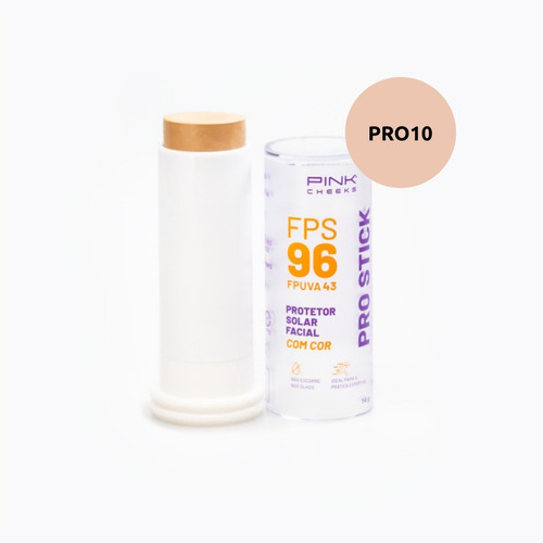 Imagem 1 de 8 de Pro Stick Protetor Solar Facial Fps96 Pro10 14g Pink Cheeks
