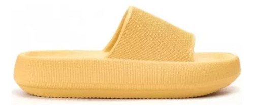 Chancletas / Zapatillas Con Plataforma Gruesa Amarillo