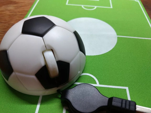 Mouse Pad De Cancha De Futbol, + Mouse Usb Forma De Balon