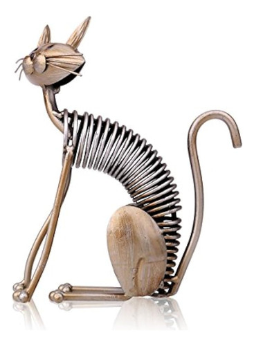 Too-arts Escultura De Metal Hierro Arte Gato Primavera Artes