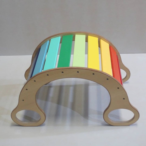 Hamaca Balancín Montessori Waldorf- Arco Iris O Tonos Pastel