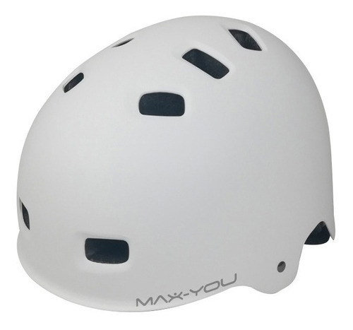 Casco Protector Max-you Monopatin Skate Bici Vh62 - Rex Color Blanco Talle L