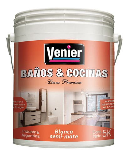 Látex Anti Hongo Baño & Cocina 5 Kg. Venier