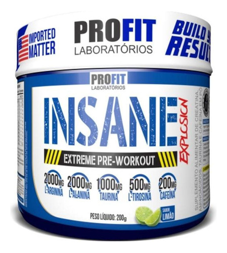 Insane Explosion Extreme Pre-workout 200g Maçã Verde