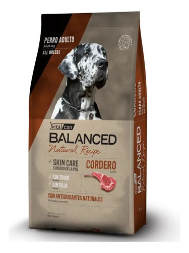Balanced Perro Adulto Natural Recipe Cordero 3kg