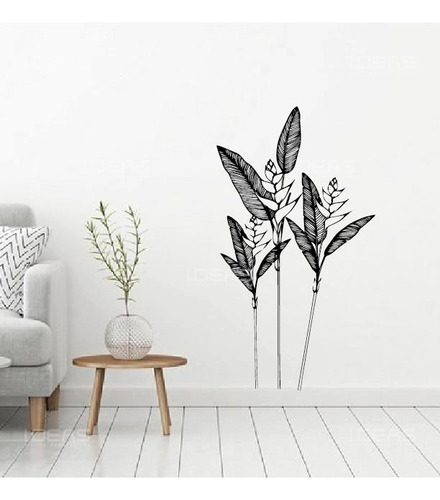 Vinil Decorativo Floral Hojas Decorativas Sticker De Pared