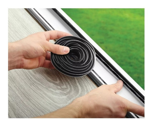 Veda Porta Fita Escova Vedação Comfortdoor 5m Cinza 5x7mm