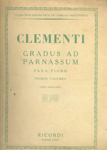 M. Clementi: Gradus Ad Parnassum (para Piano)