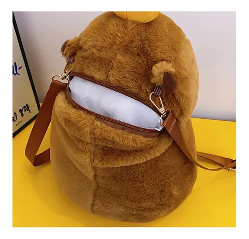 Mochila De Felpa Capibara Kawaii Para Niños Unisex