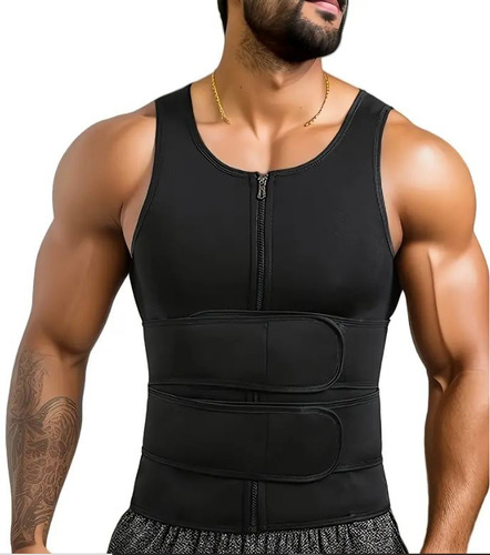 Faja Camisa Tipo Tanque De Compresión Para Hombre-2 Bandas