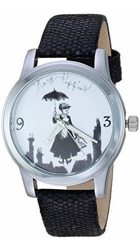 Disney Wds Reloj De Cuarzo Para Mujer Metal Color Negr