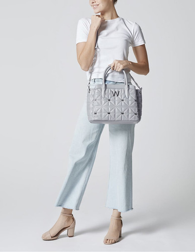 Bolso Satchel Para Mujer Westies Gris Hbcybugs2we