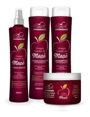Kit Capilar Vinagre De Maça Belkit 4 Itens