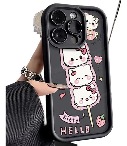 Funda Blanda Sanrio Hello Kitty Para iPhone 14, 15, 13, 12,