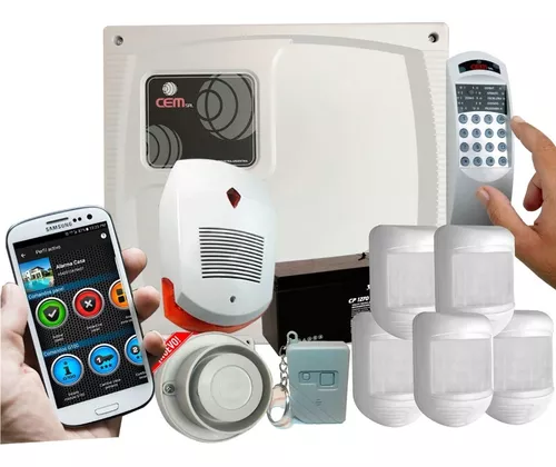 comprar Kit Alarma Hogar Celular+5 Sensores+sirenas+control+bateria