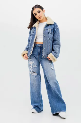 Chamarra levis borrega mujer hotsell