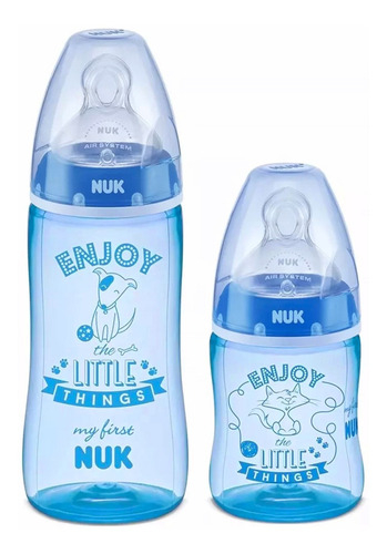 Kit 2 Mamadeira My 1st Nuk 150/300ml First Choice Azul
