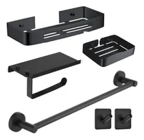 Comprar Sets X 6pzs Accesorios Para Baño, Acero Inoxidable Black Mat