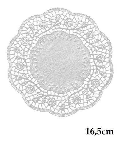 Pacote Com 250 Papéis Rendados (paper Doilies) 16,5cm Branco