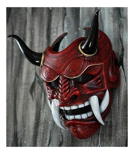 Máscara De Diablo Hannya Demon Oni Samurái Noh Kabuki Prajna