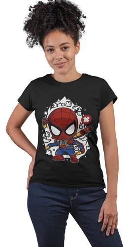 Playera Personalizada Spiderman Hombre Ara a Marvel Comic 17