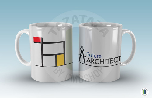 Imagen 1 de 1 de Taza Mug Diseño Futuro Arquitecto, Bauhaus Y Más. Cerámica