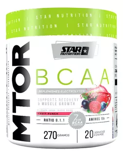 Mtor Bcaa 270 Gr Formula Mejorada Star Nutrition Sabor Fruit Punch