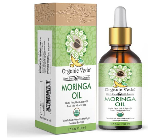 Organic Veda Aceite De Moringa  Aceite Virgen Organico Pren