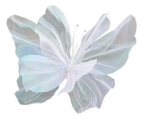 2 Flores Artificiales Con Mariposas 50cm - Boda, Fiesta