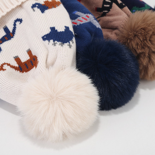 Conjunto De Gorro Y Bufanda De Punto For Niños De Invierno