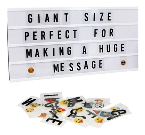 Cartel Luminoso Gigante Letras Emoji Giant Led Lightbox Usb