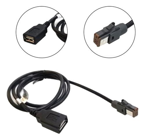 Cabo Adaptador Usb De Entrada De Áudio Preto Para Fio Conect