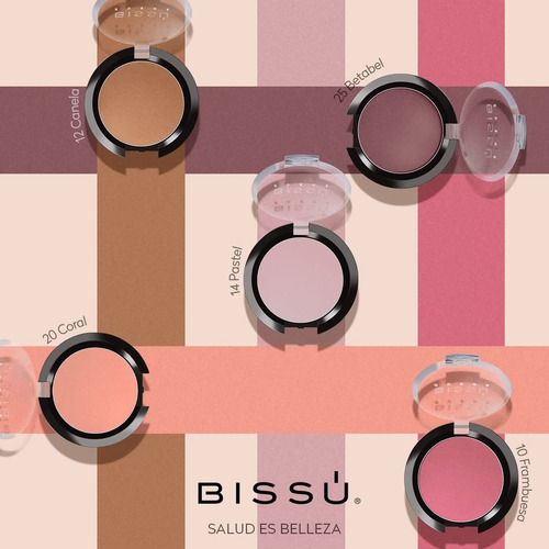 Rubor En Polvo Marca Bissu Tono 16 Rosa 16 Rosa
