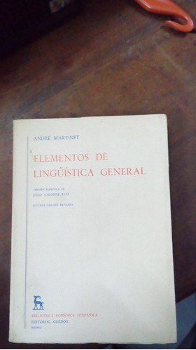 Libro Elementos De Lingüística General