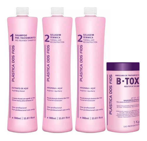 2 Progressiva Plastica Dos Fios E Btox Alisa Cabelos Afro