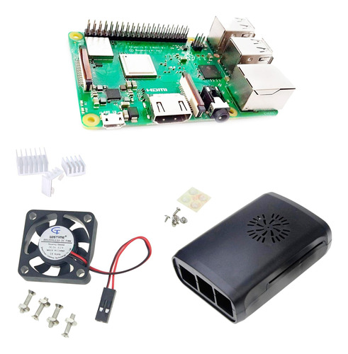 Raspberry Pi 3 B+ Plus Kit Con Fan, Carcasa Y Disipadores